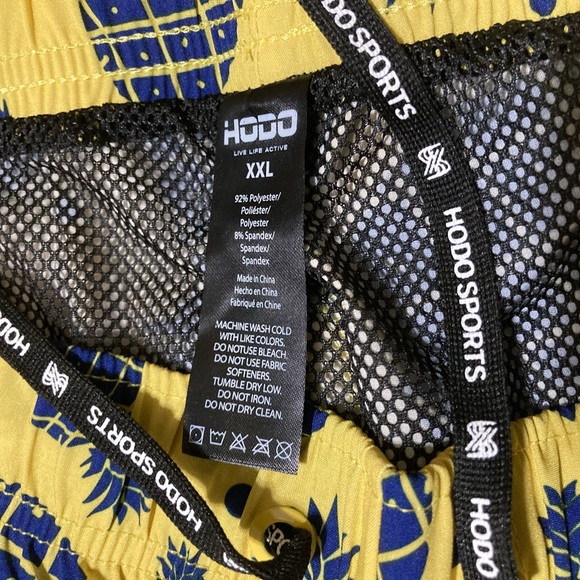 HODO SPORTS SWIM TRUNKS, PINEAPPLES, BEACH, POOL, MEN, BOYS - Picture 5 of 8